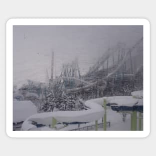 Rollercoaster in a Snowstorm Sticker